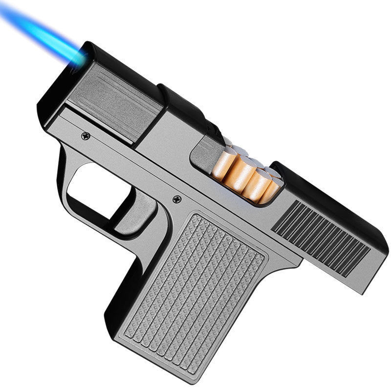 Gun Shaped Lighter & Cigarette Case